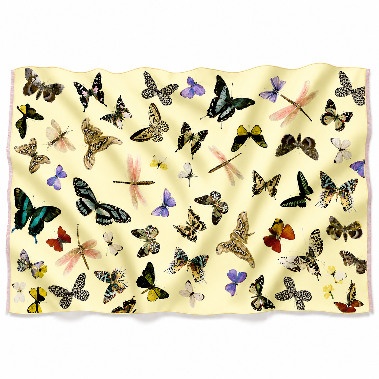 GLOWFLY CASHMERE SCARF - LEMON