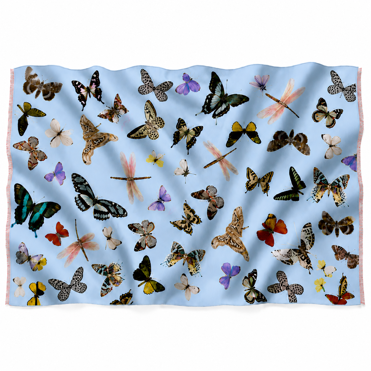 GLOWFLY CASHMERE SCARF - BLUE