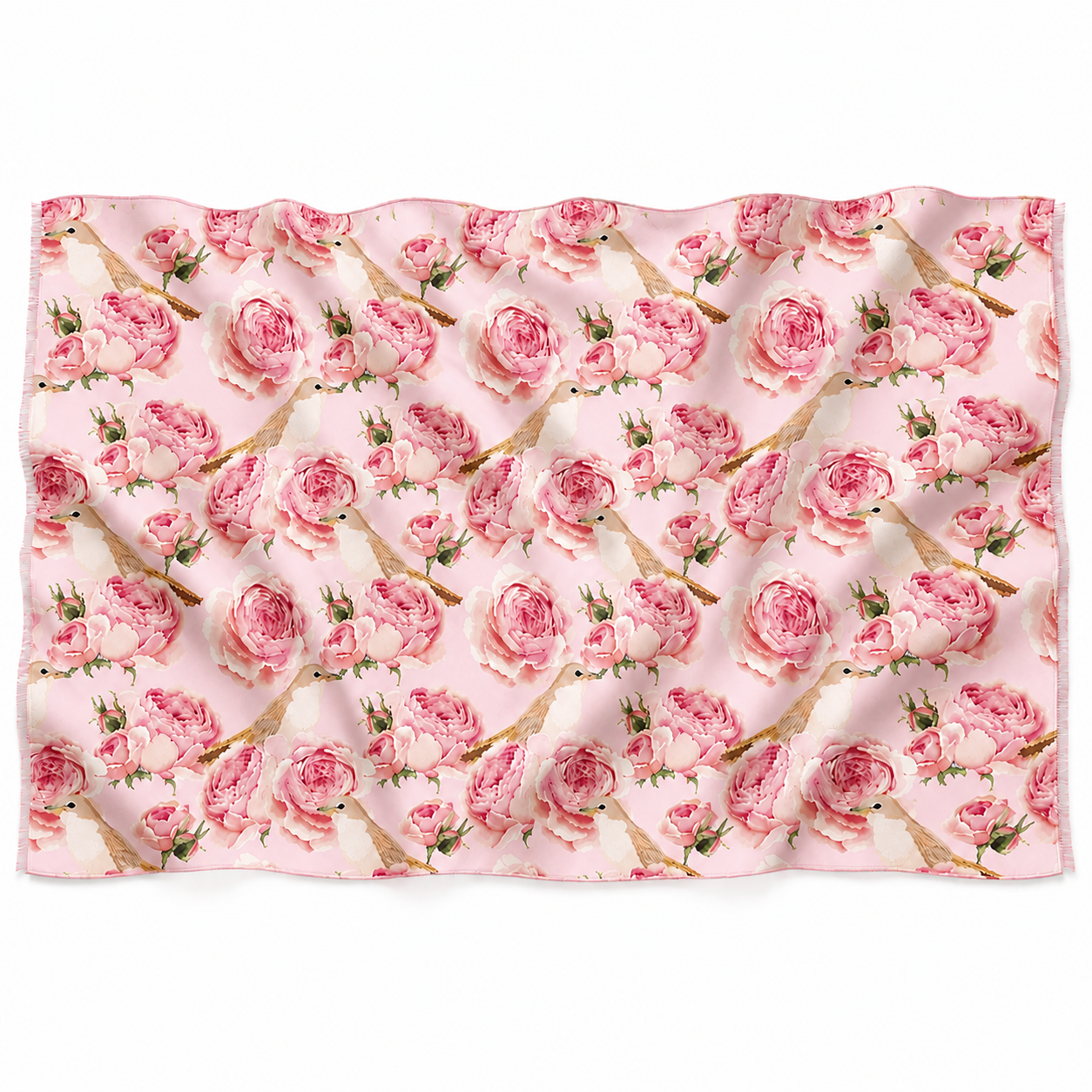 GARDEN CASHMERE SCARF - LIGHT ROSE