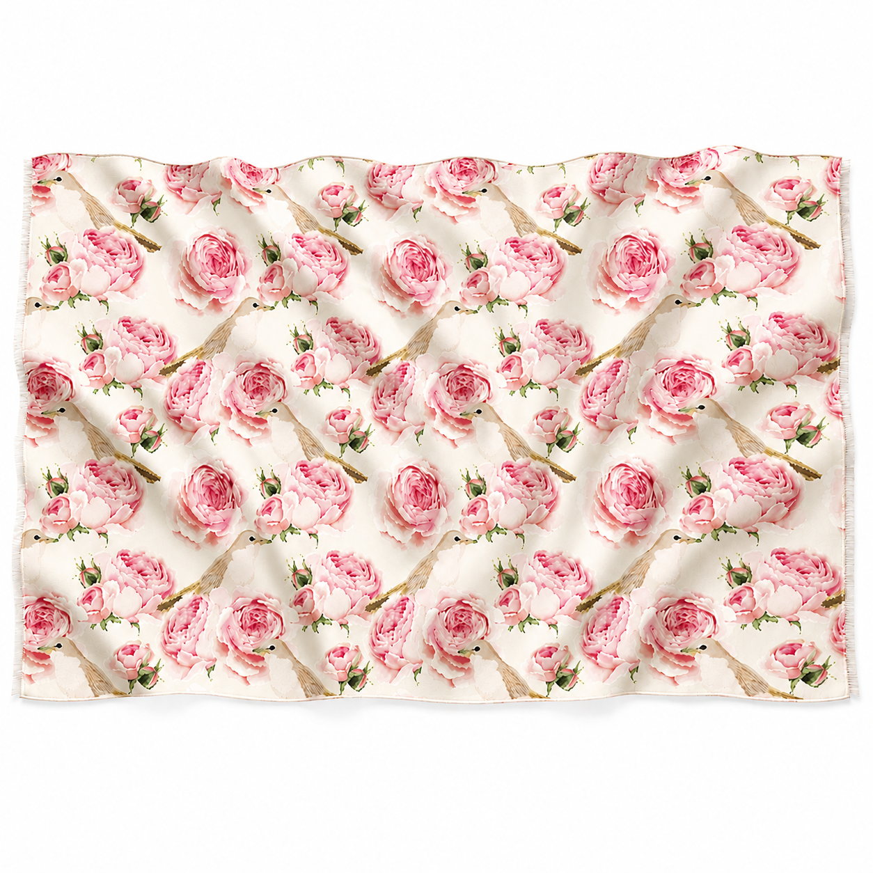 GARDEN CASHMERE SCARF - OFF WHITE