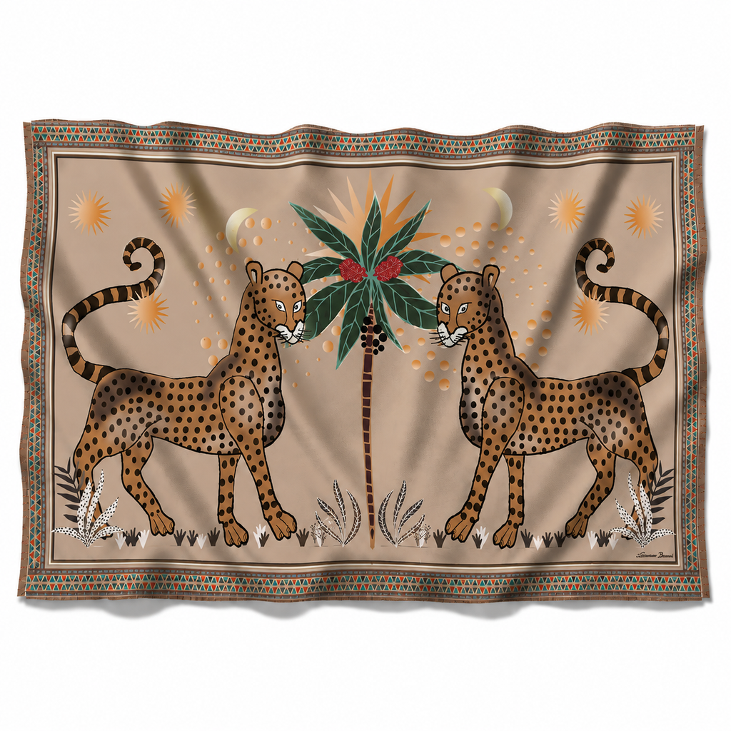 TWINS CASHMERE SCARF - TAUPE