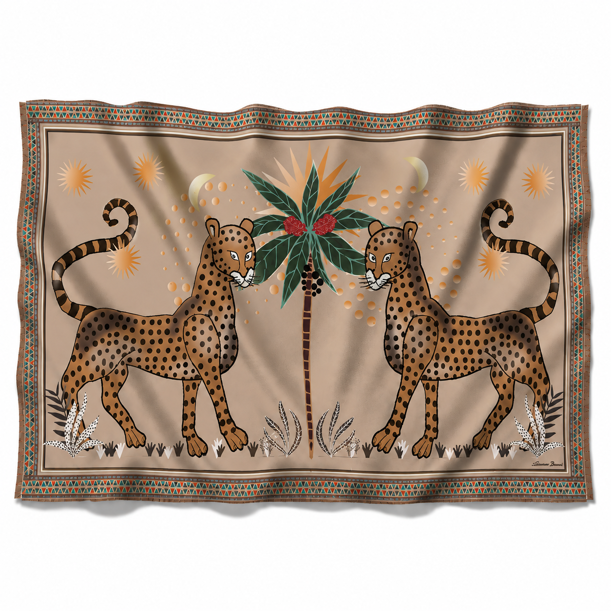 TWINS CASHMERE SCARF - TAUPE