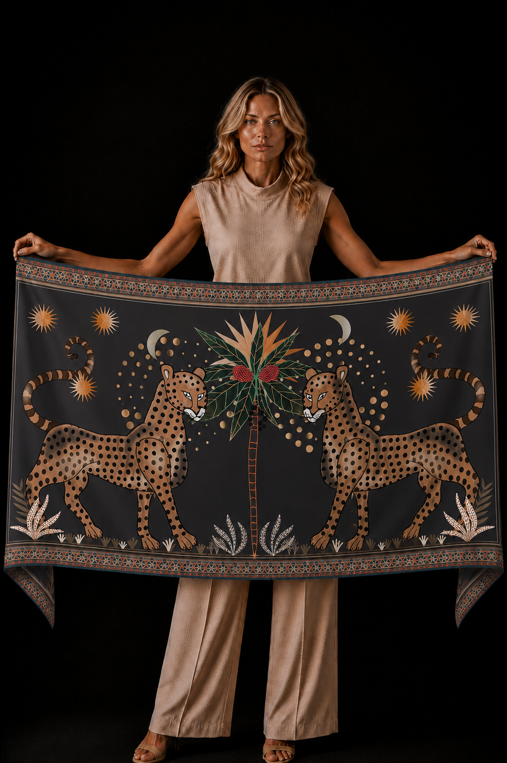 TWINS CASHMERE SCARF - COMPOST