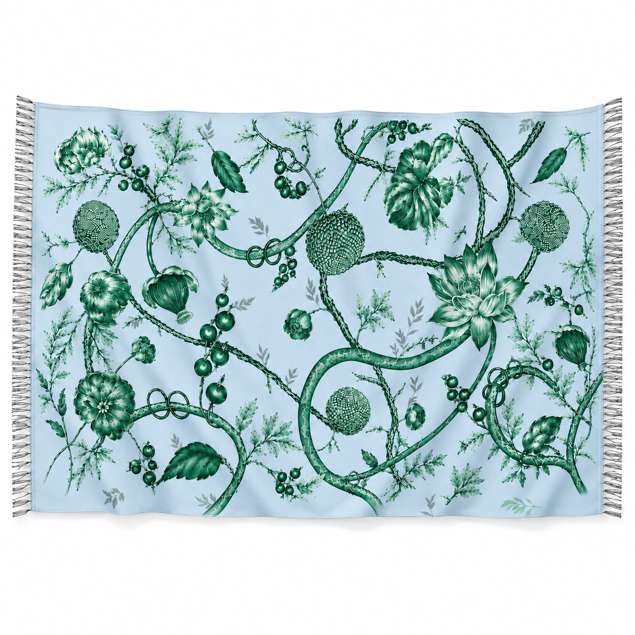 BOTANICAL CASHMERE SCARF - BAYOU