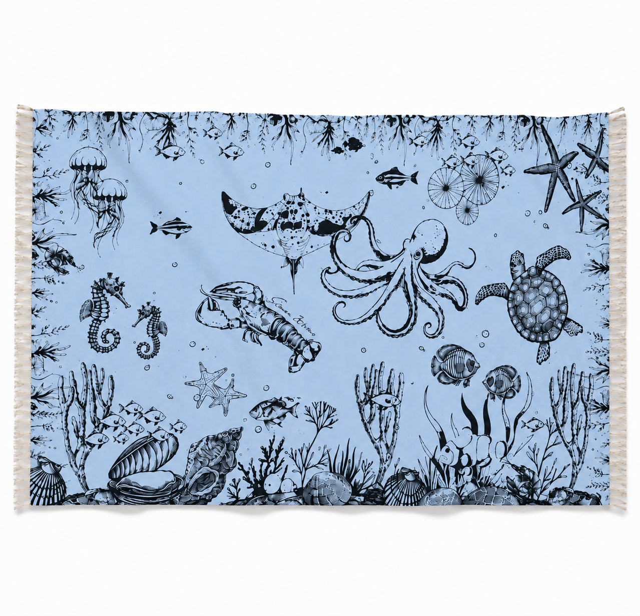 REEF FELTED CASHMERE SCARF - BAYOU