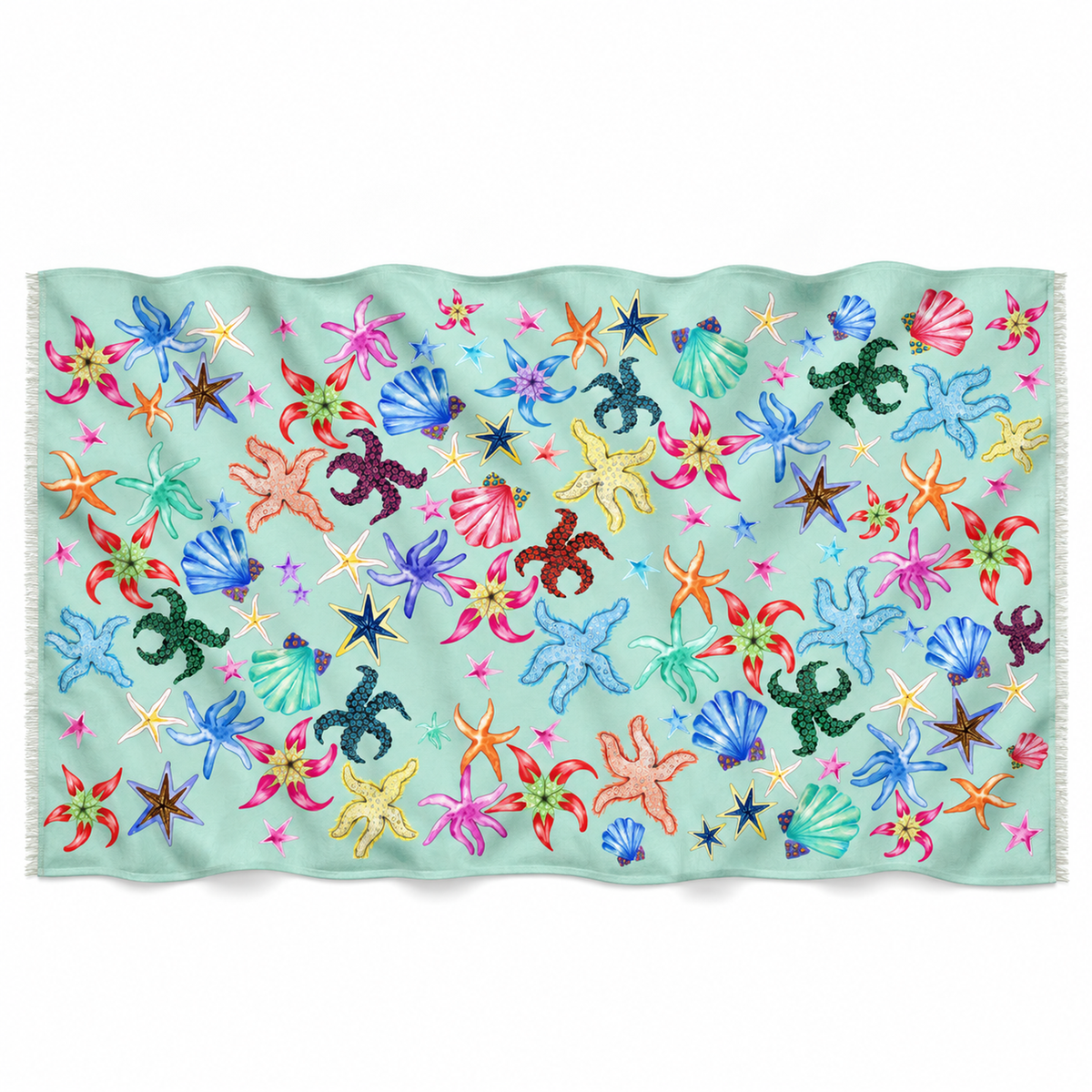 CORAL CASHMERE SCARF - MINT