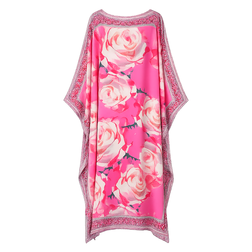 ROSES SILK TUNIC - PINK