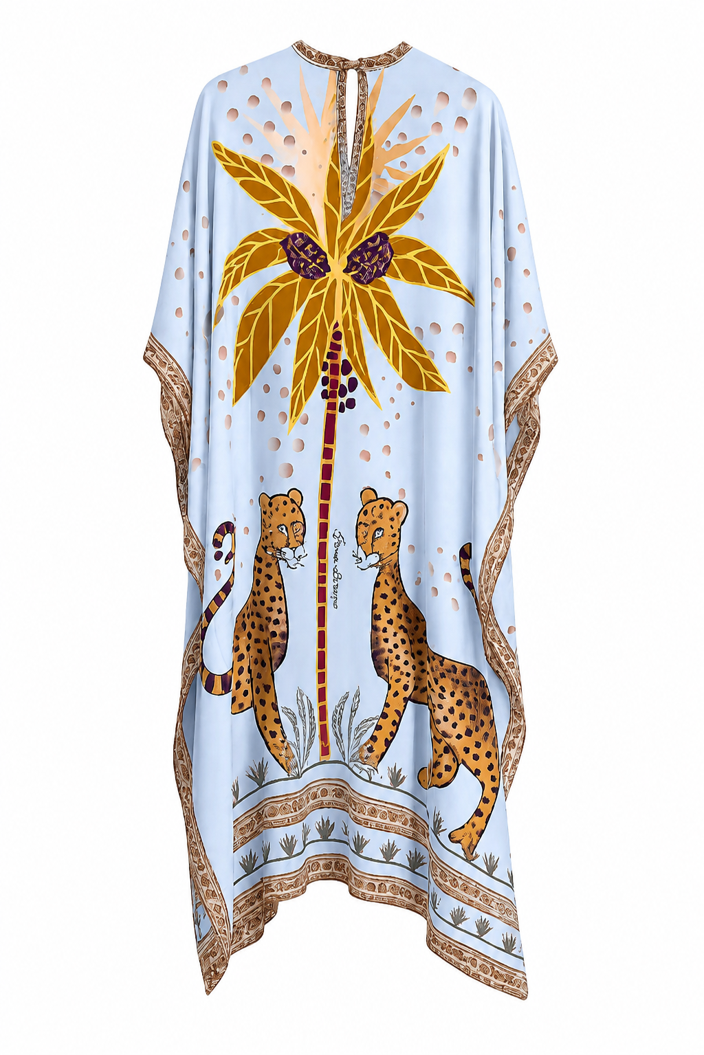 TWINS SELMA SILK DRESS - LIGHT BLUE