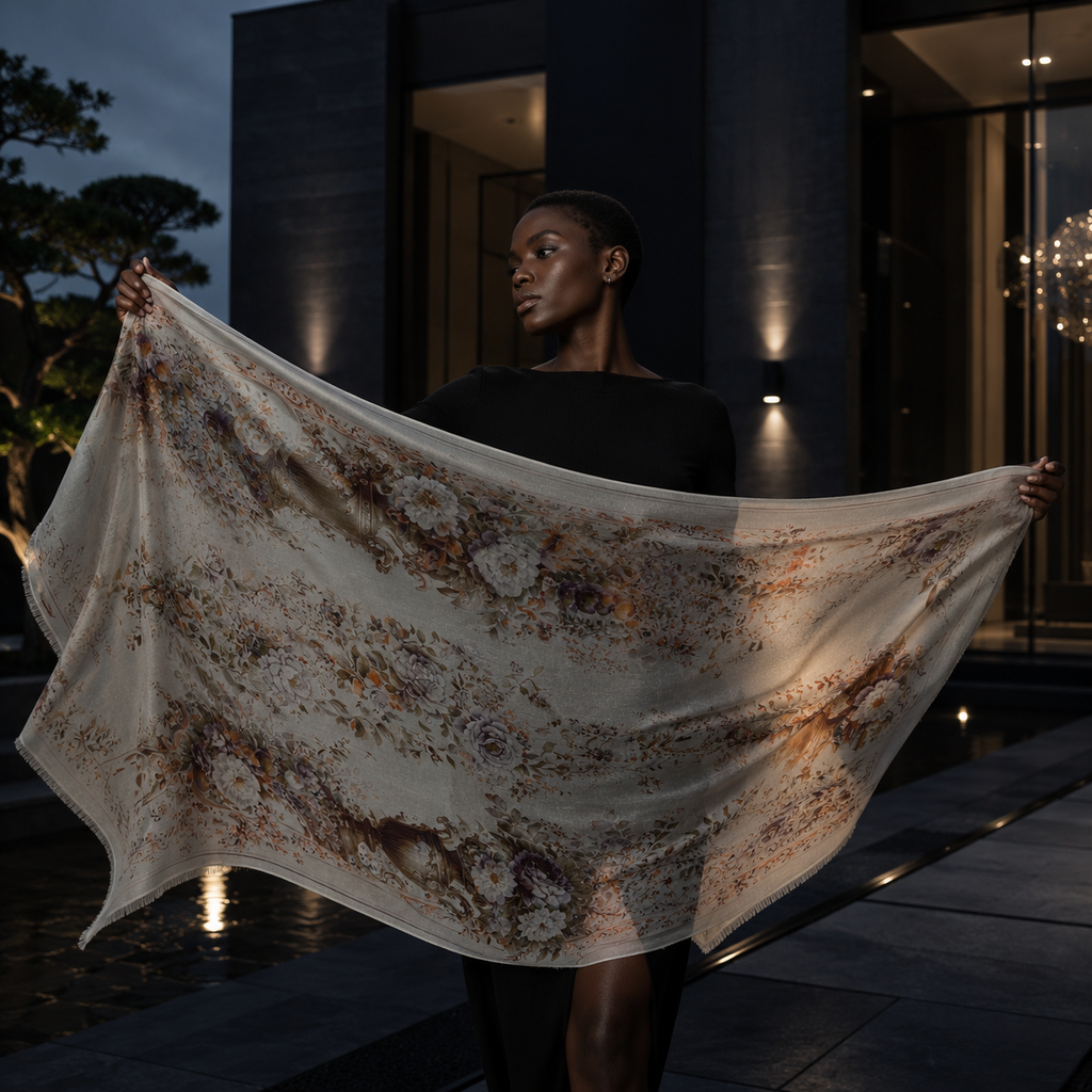 EVE CASHMERE SCARF - TAUPE