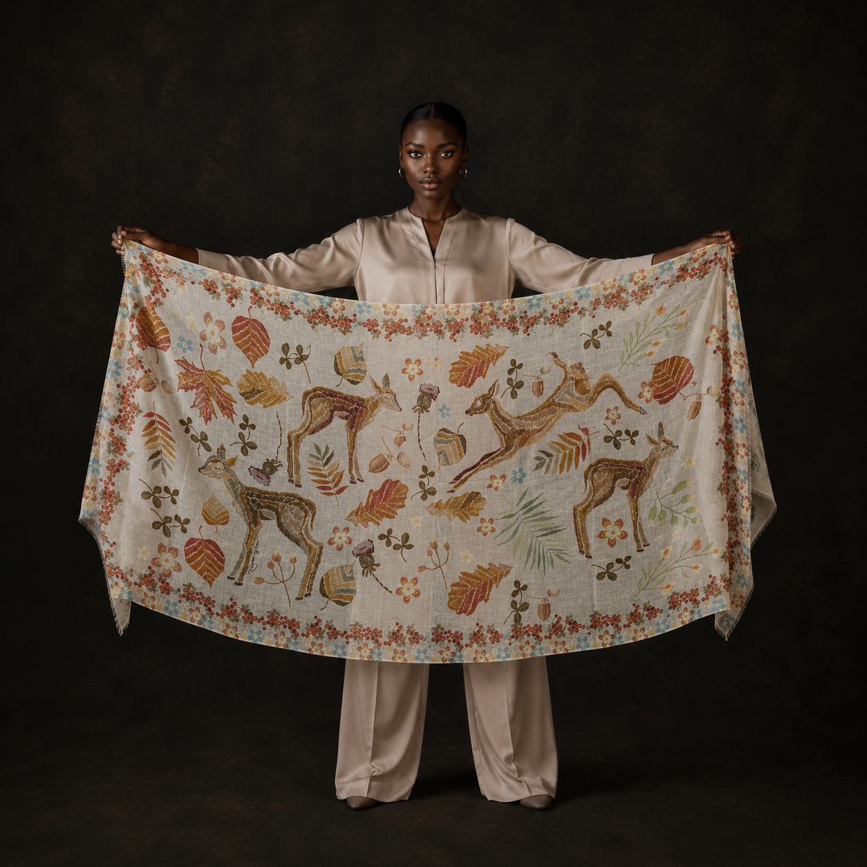 NESTLEAP CASHMERE SCARF - BIANCO