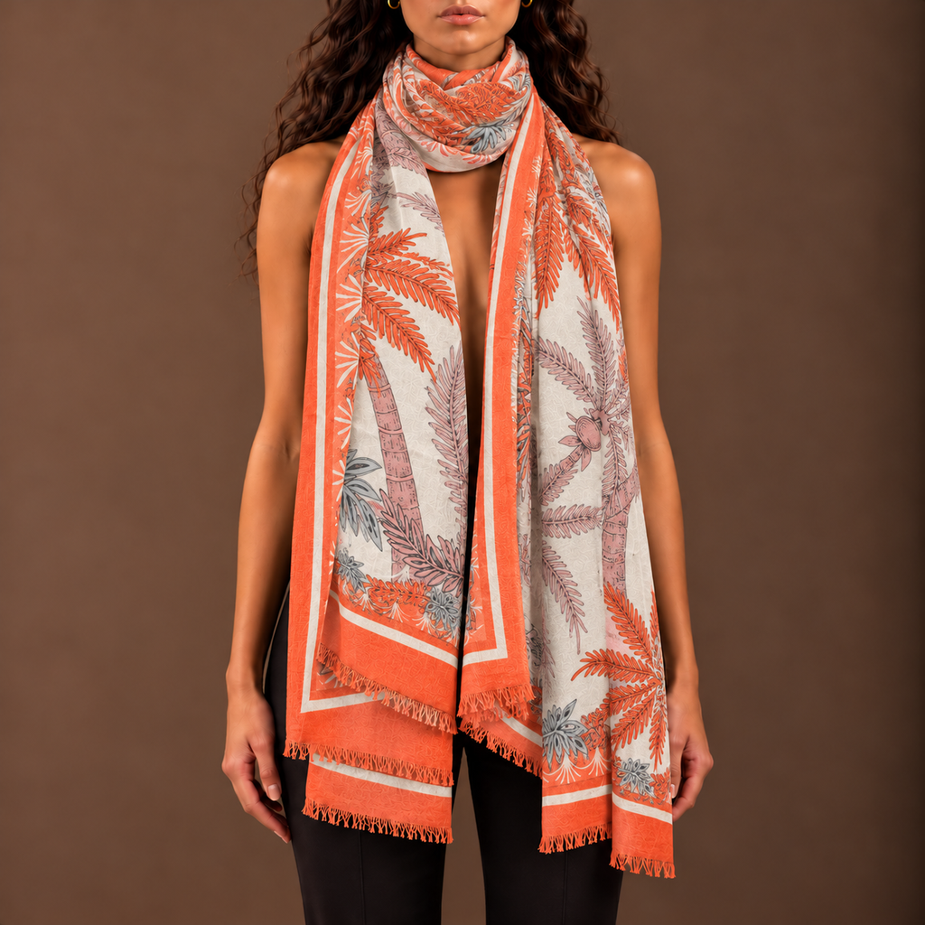 CALDERA CASHMERE SCARF - OFF WHITE
