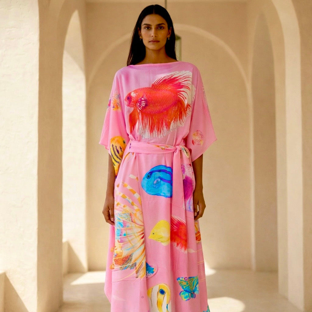 FISHTALE EVENING DRESS - ROSE
