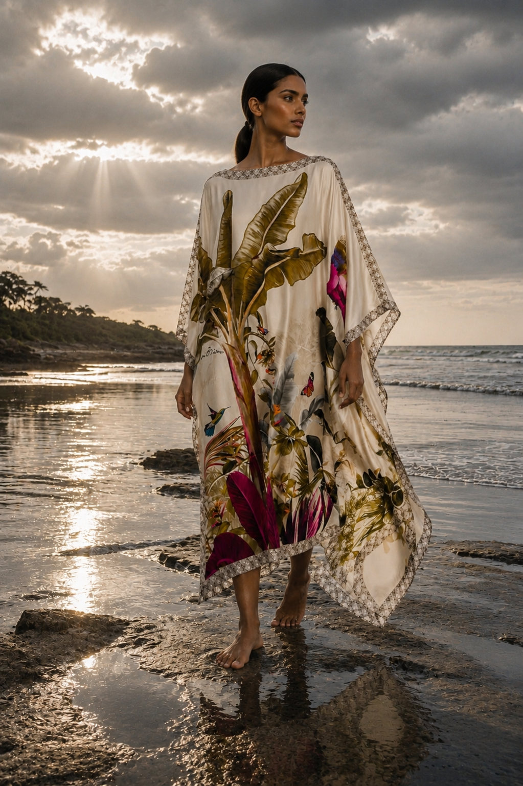 PARADISO SILK TUNIC - TAUPE