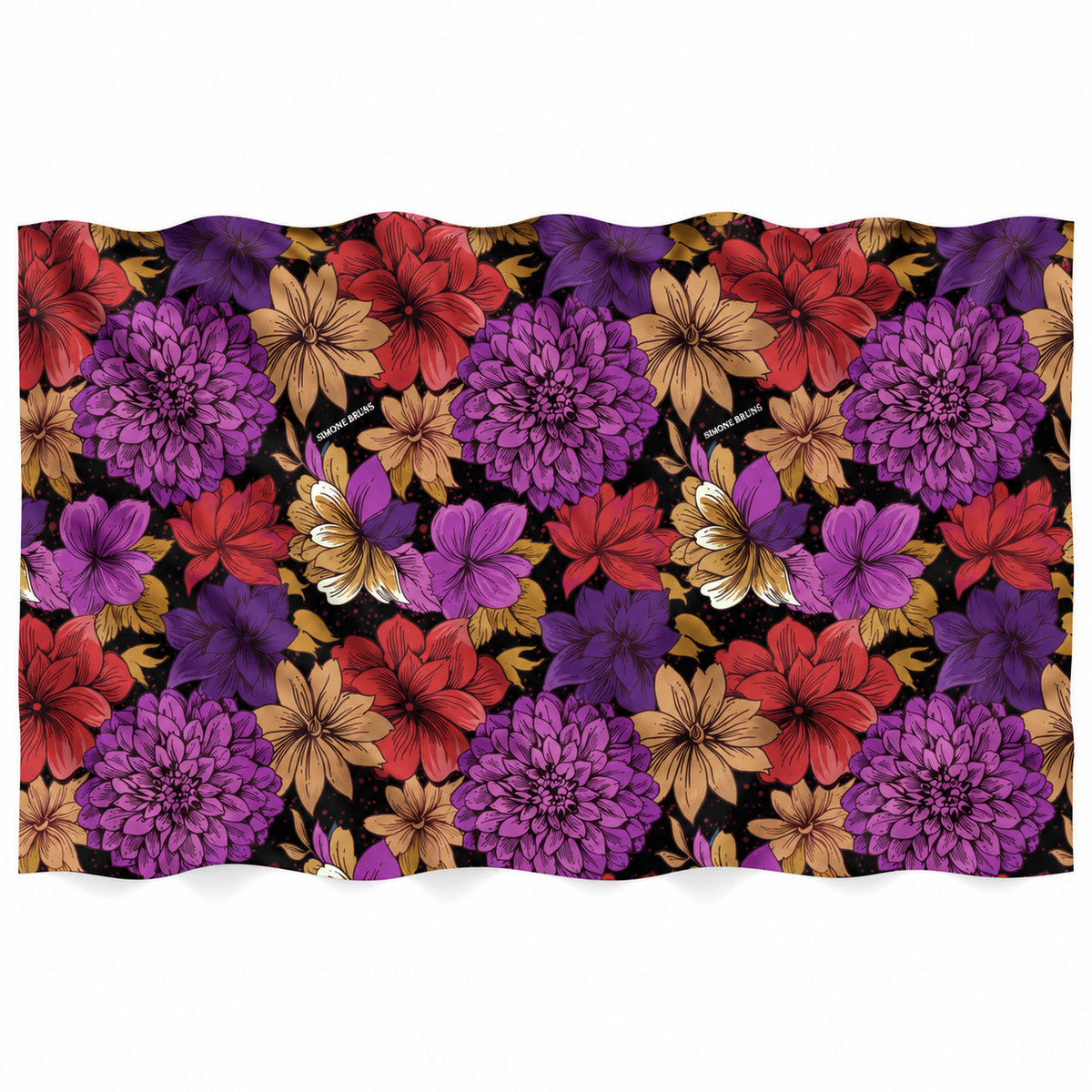 DAISEEN CASHMERE SCARF - BLACK