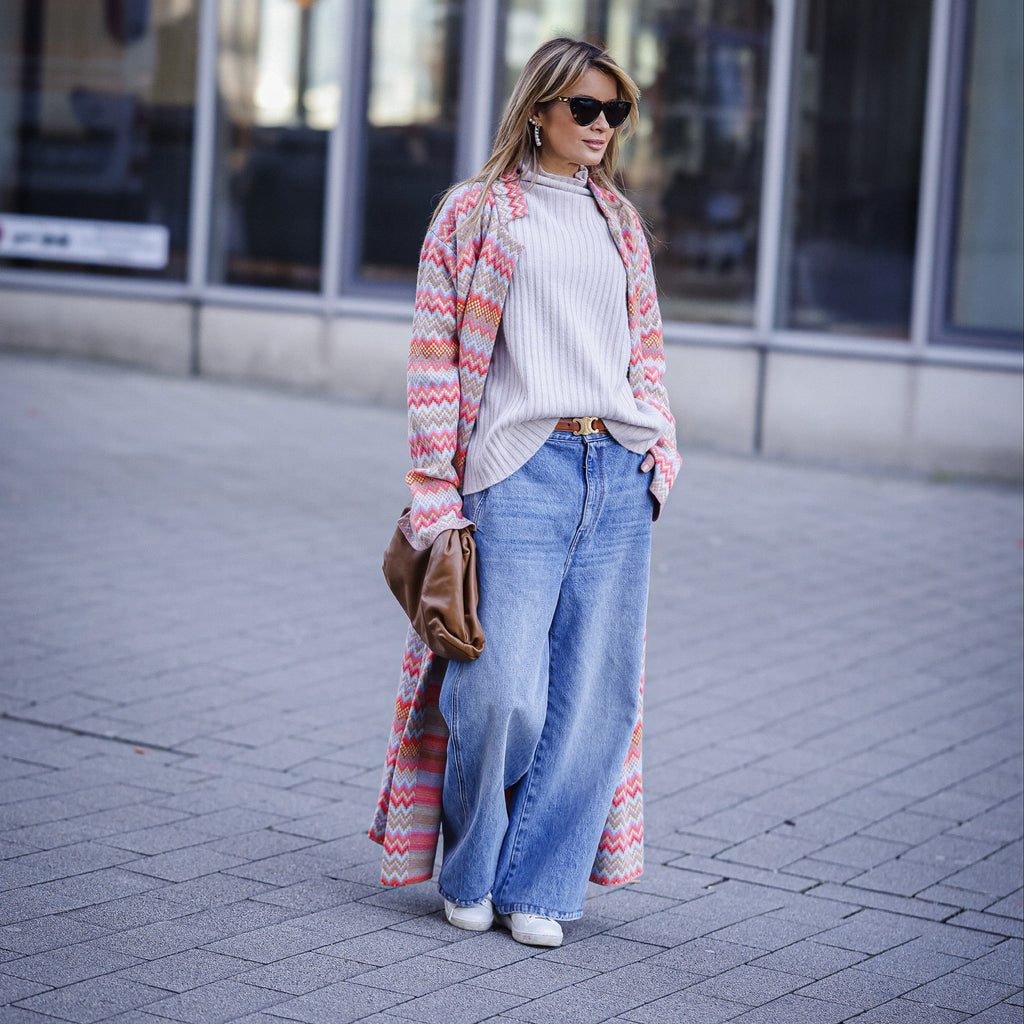 MAISON CARDIGAN - PINK/GREY