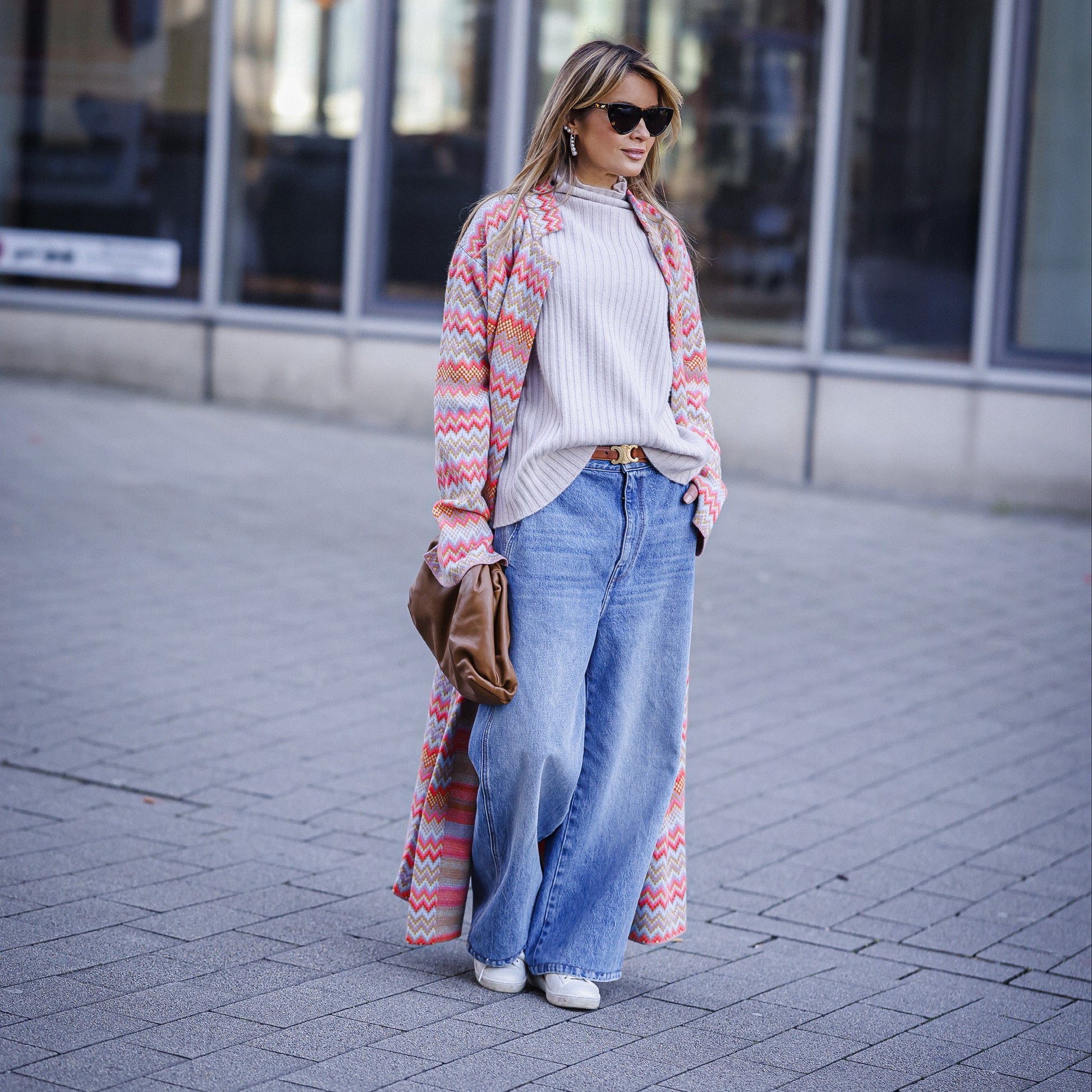 MAISON CARDIGAN - PINK/GREY
