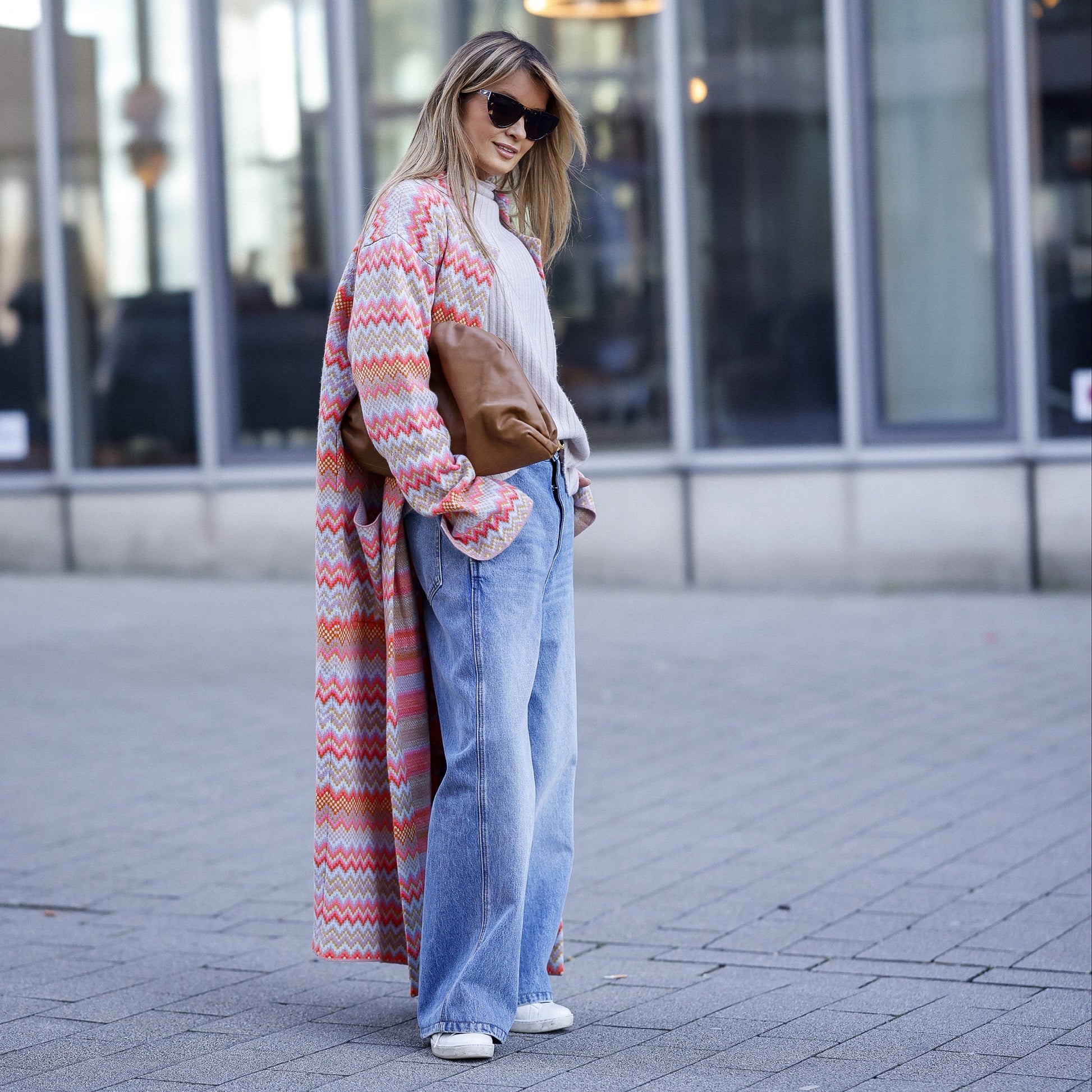 MAISON CARDIGAN - PINK/GREY