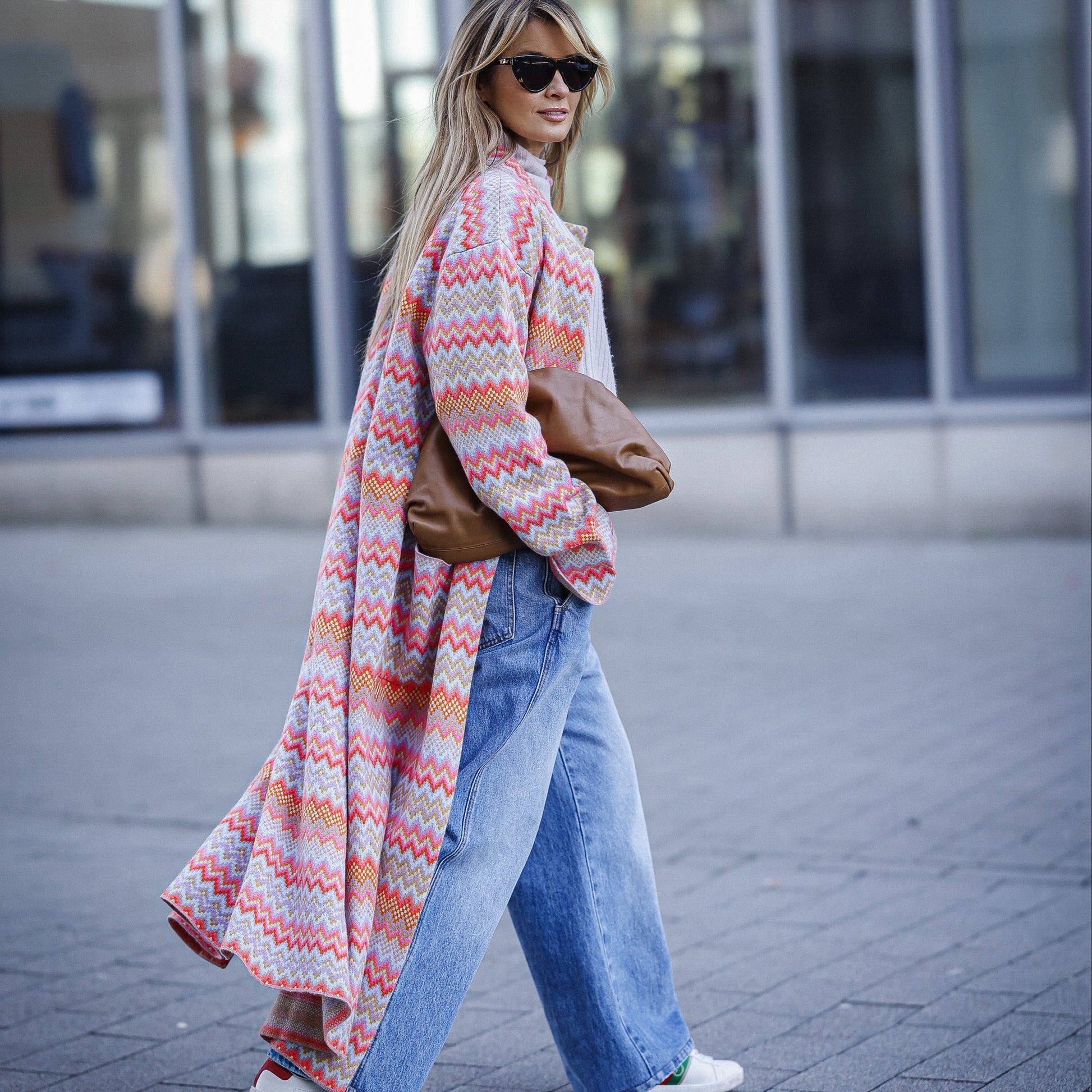 MAISON CARDIGAN - PINK/GREY