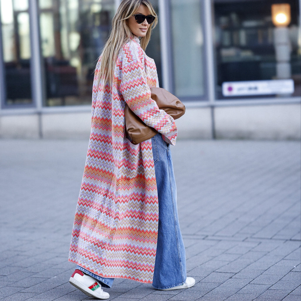 MAISON CARDIGAN - PINK/GREY