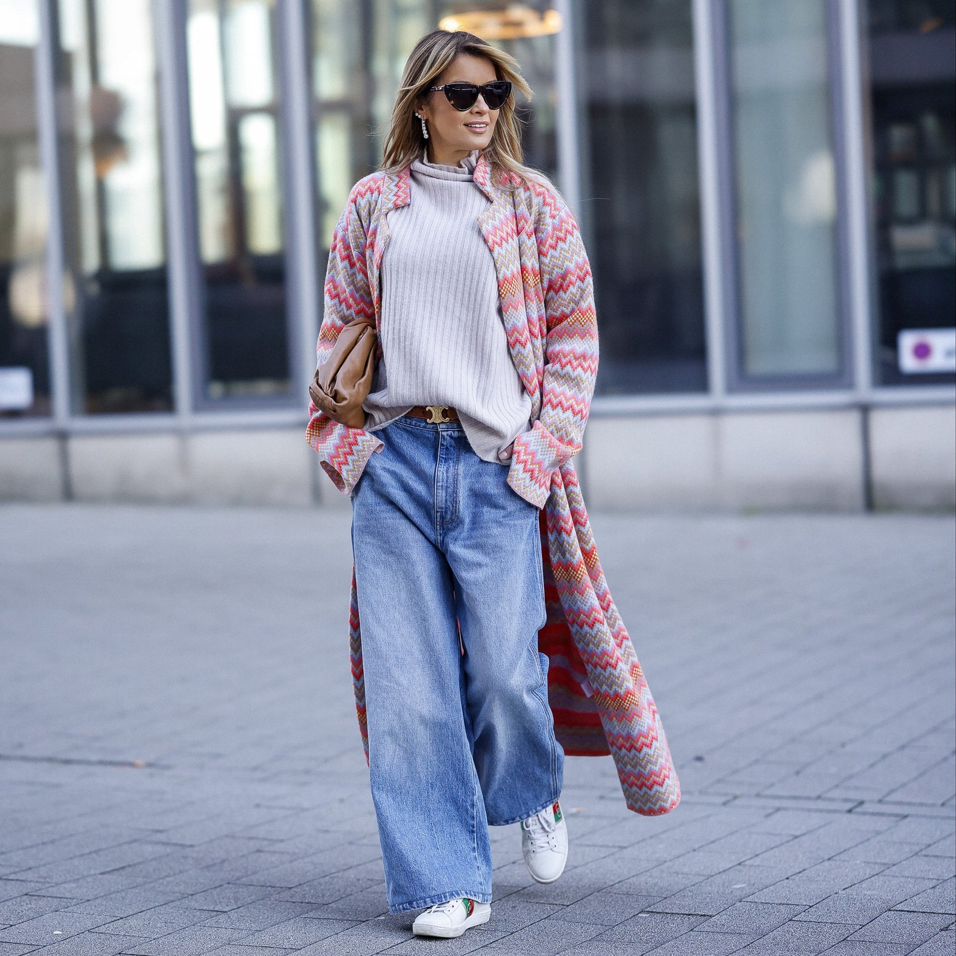 MAISON CARDIGAN - PINK/GREY