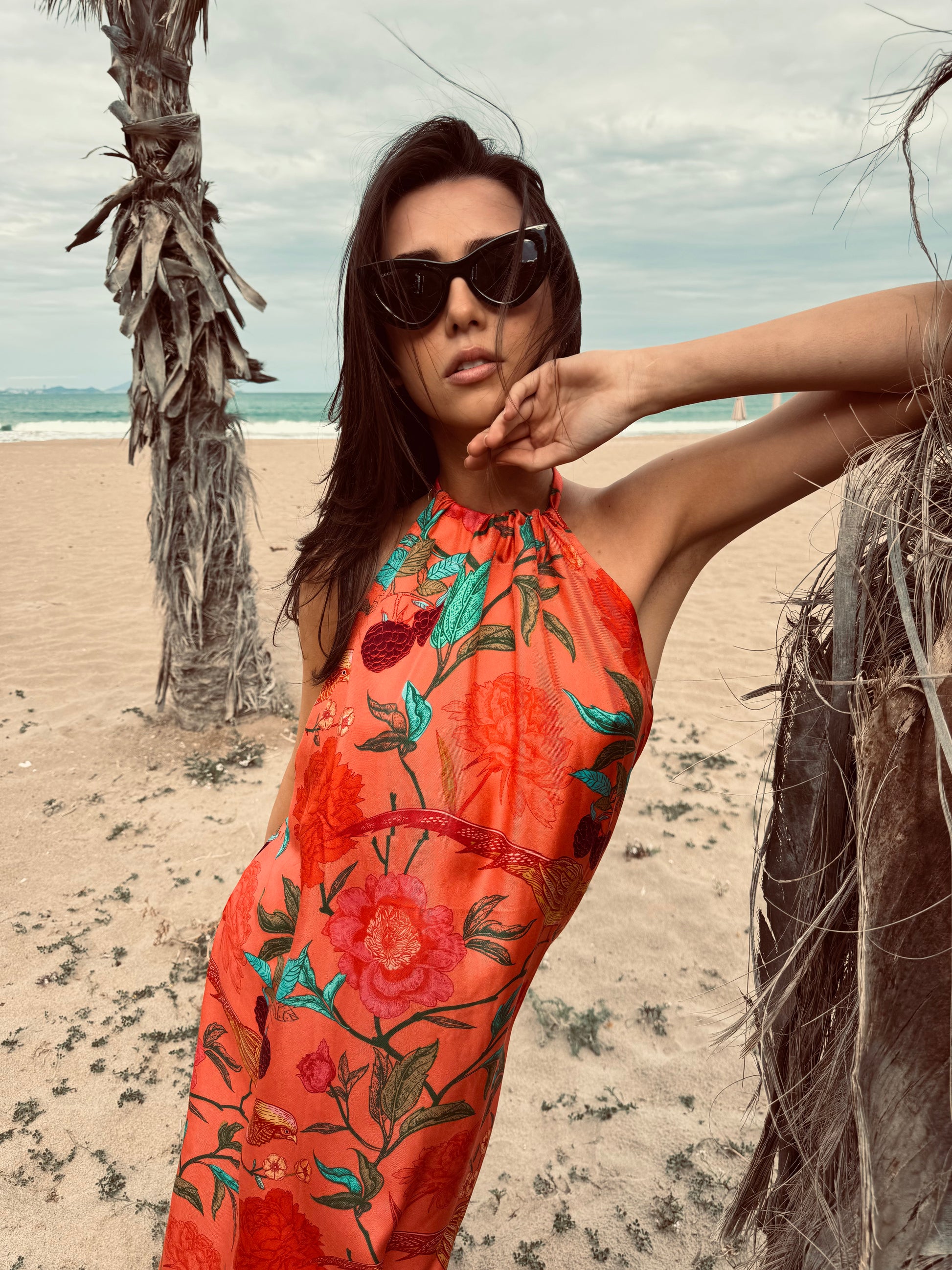 BIRD PARADISE BEACH DRESS