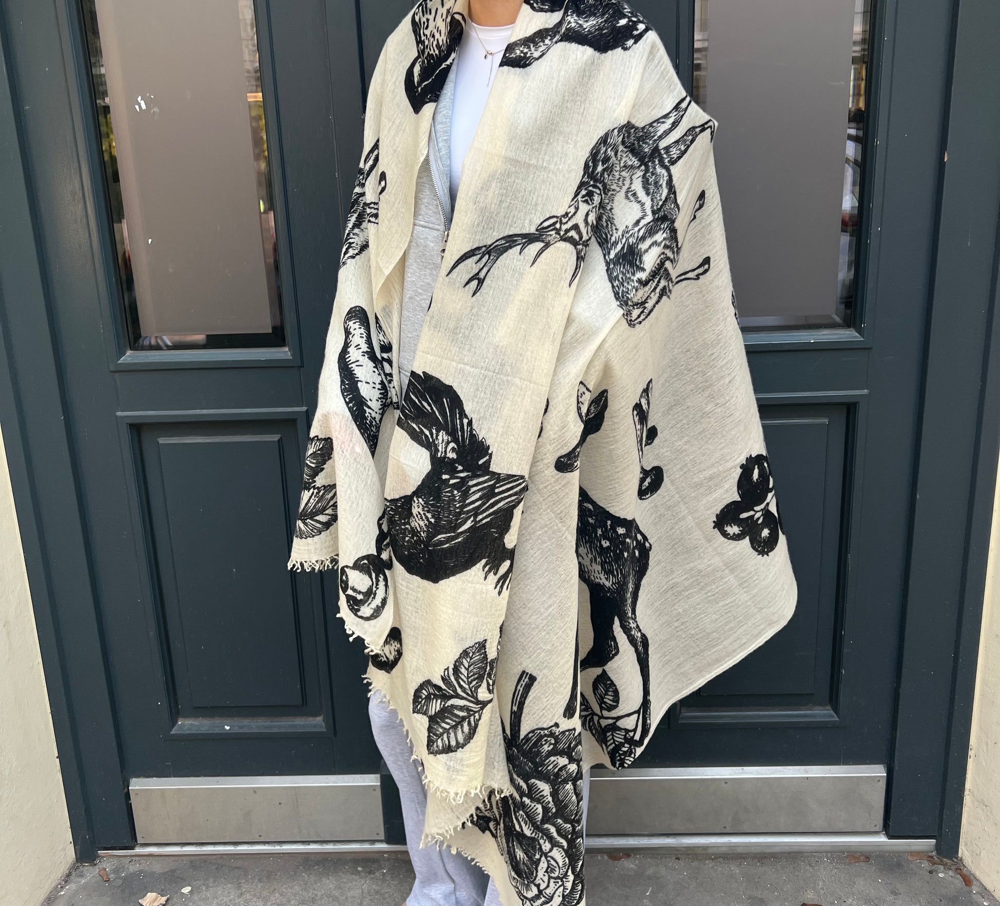 KASTHORI FELTED CASHMERE SCARF - toast