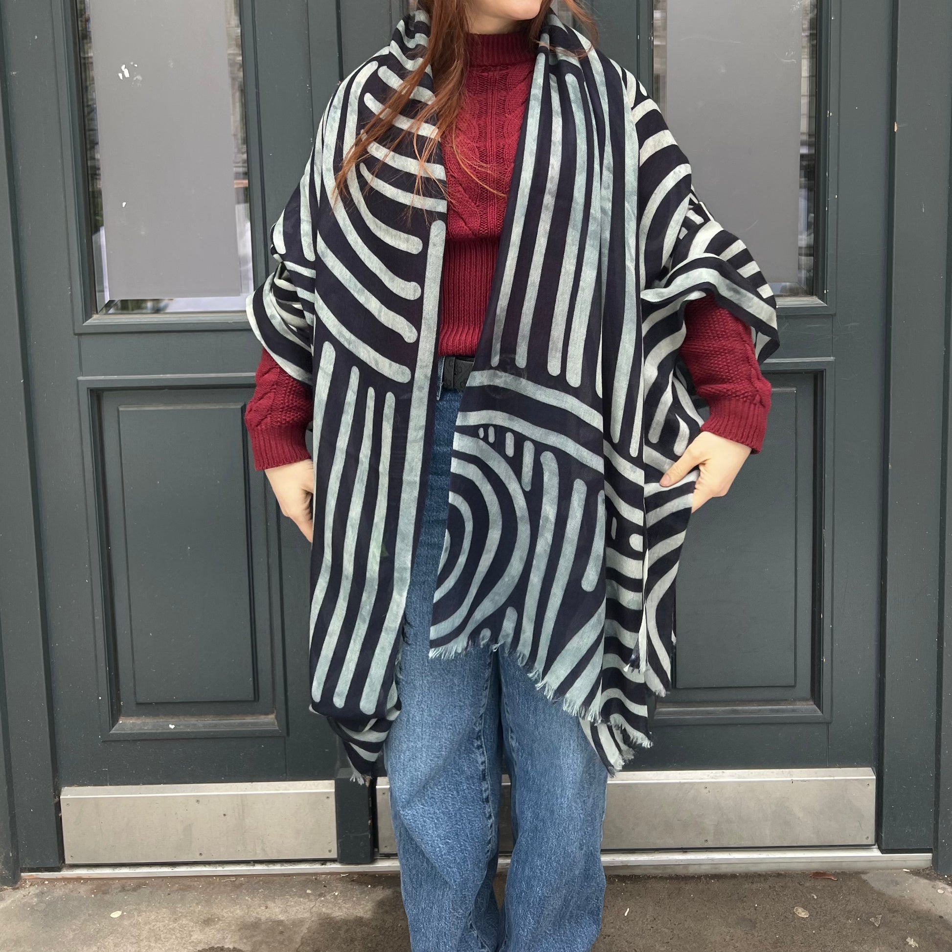 RETROSPECT CASHMERE FELTED SCARF - FELTED COMPOST