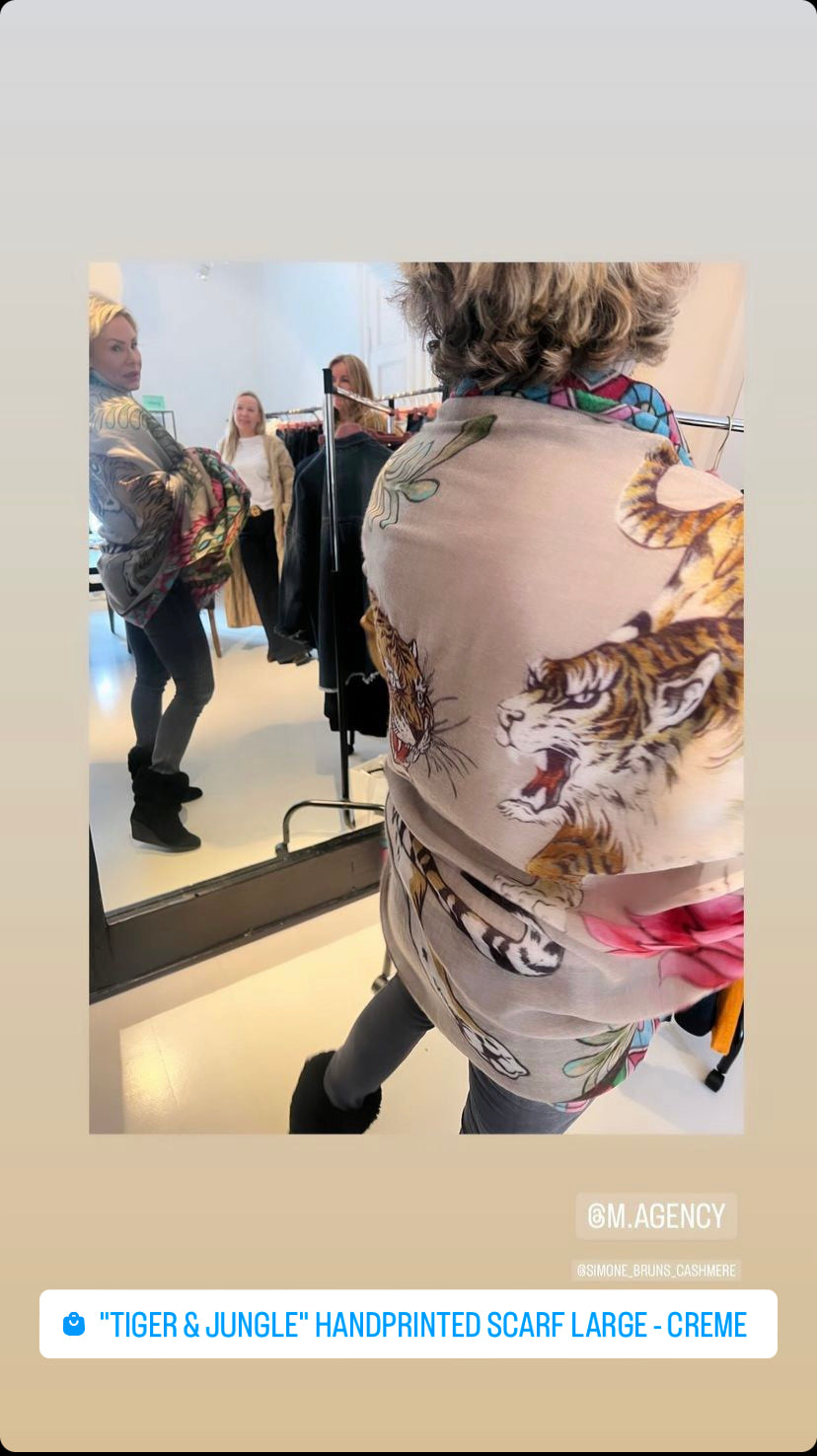 TIGER & JUNGLE CASHMERE SCARF LARGE