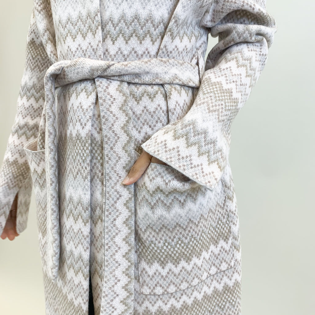 MAISON CARDIGAN - PINK/GREY