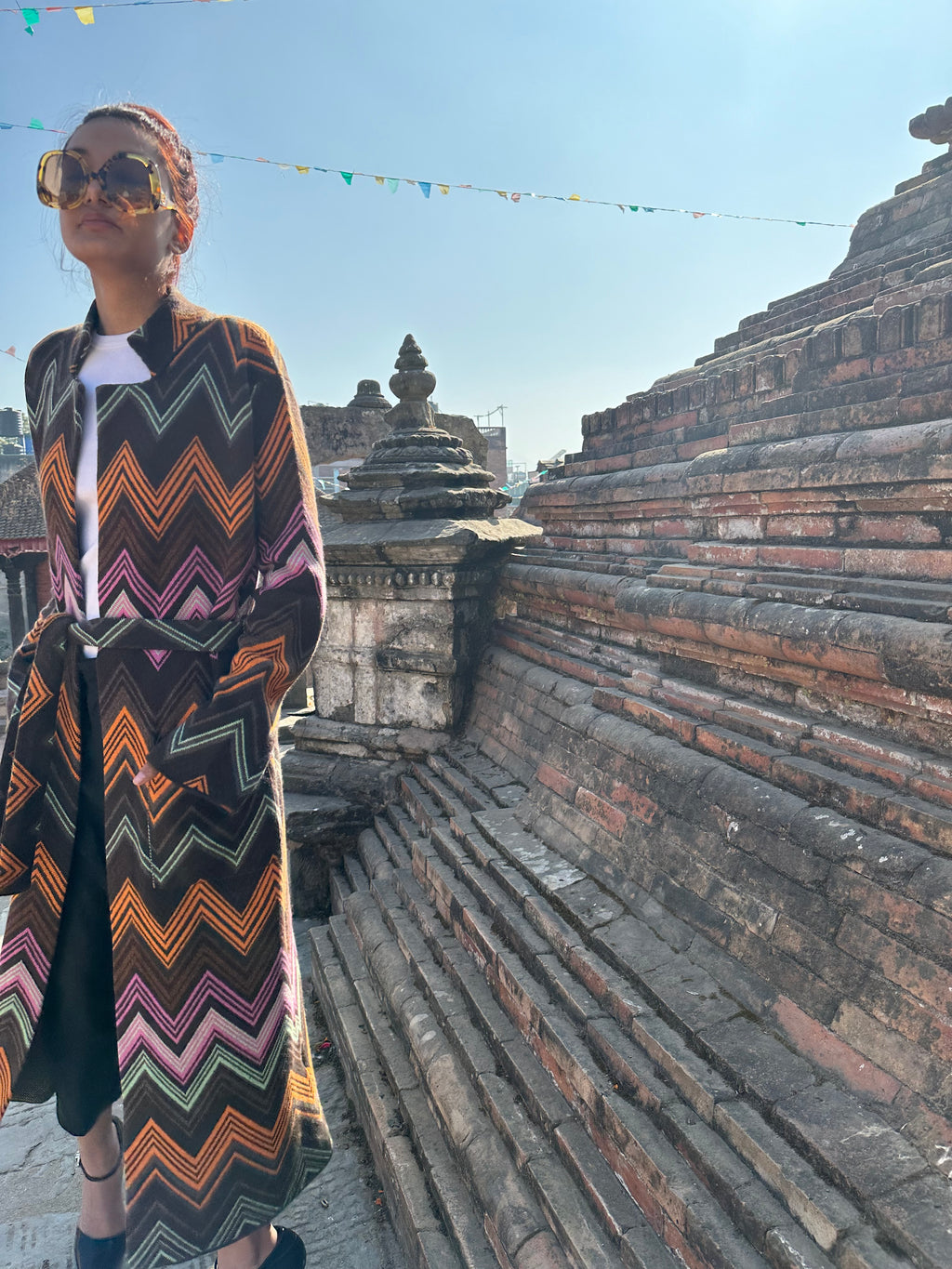 MAISON CARDIGAN - PINK/GREY