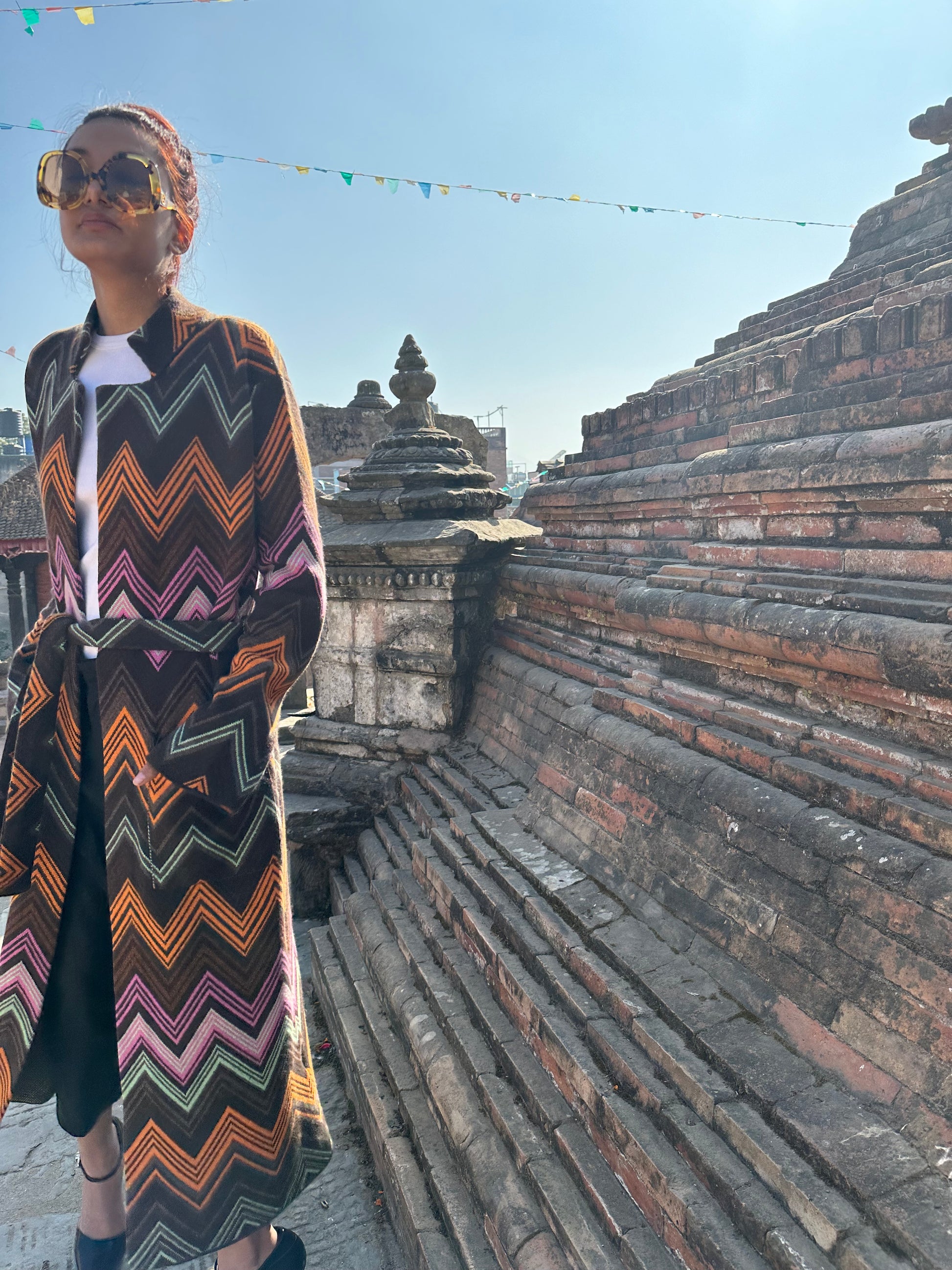 MAISON CARDIGAN - PINK/GREY