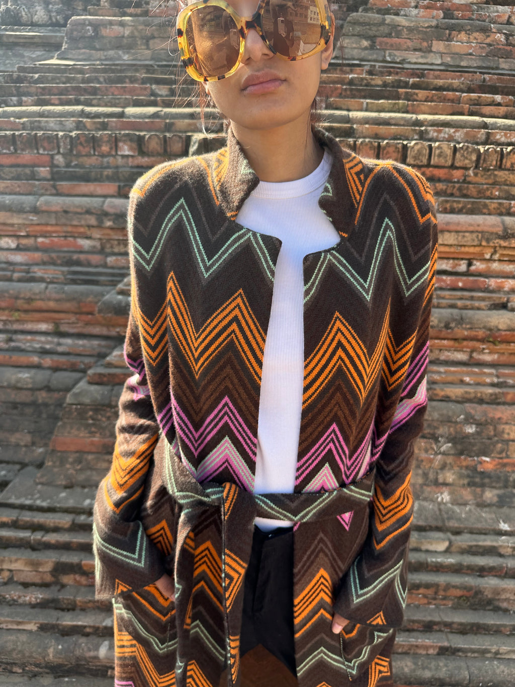MAISON CARDIGAN - PINK/GREY