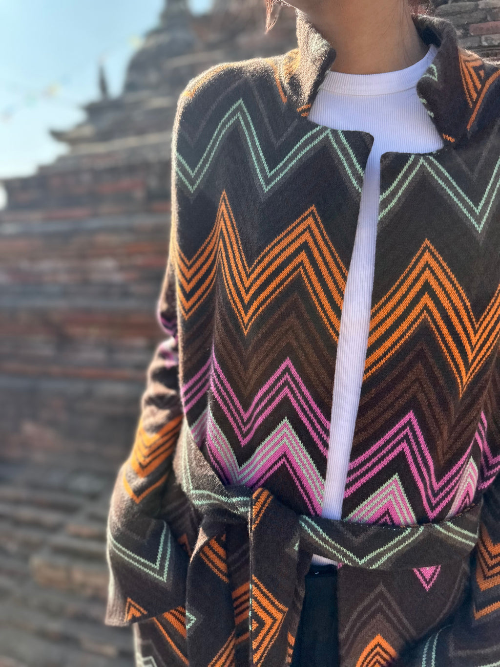 MAISON CARDIGAN - PINK/GREY