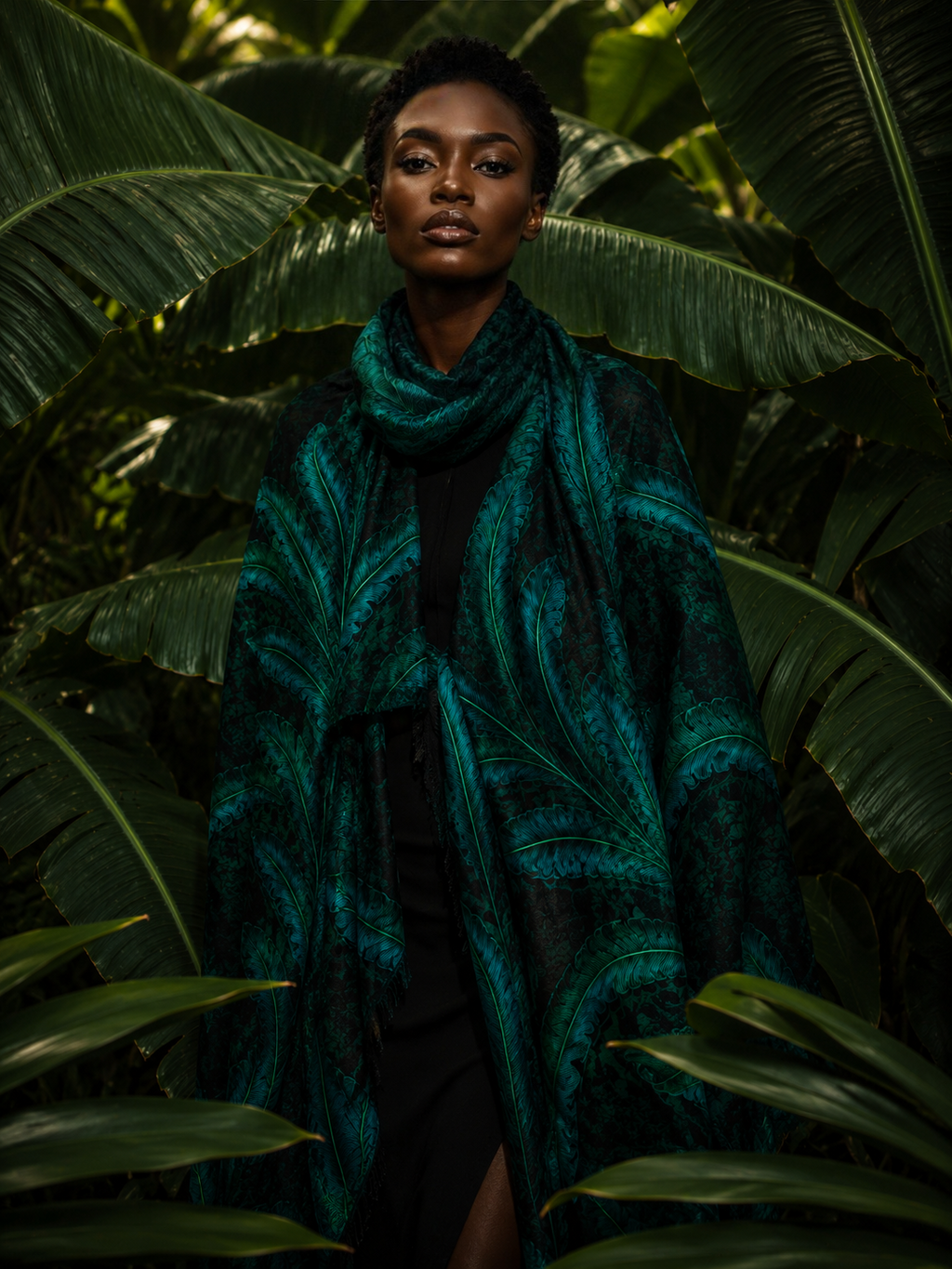 VERDLEAF CASHMERE SCARF - FOREST