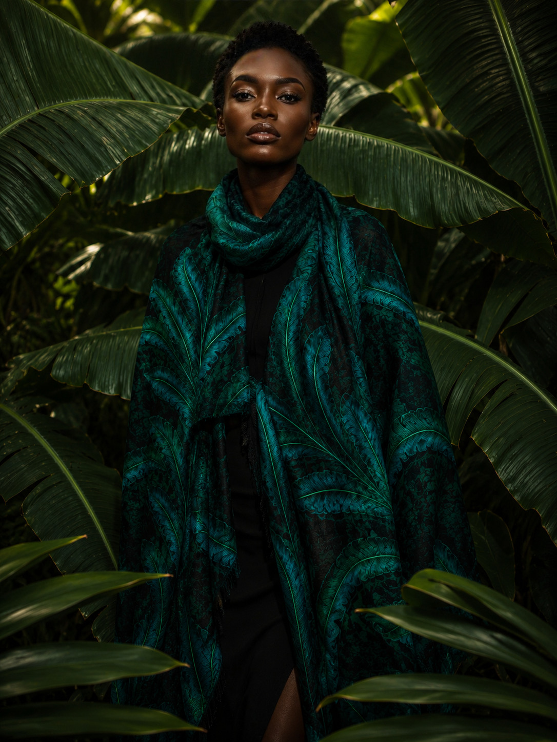 VERDLEAF CASHMERE SCARF - FOREST