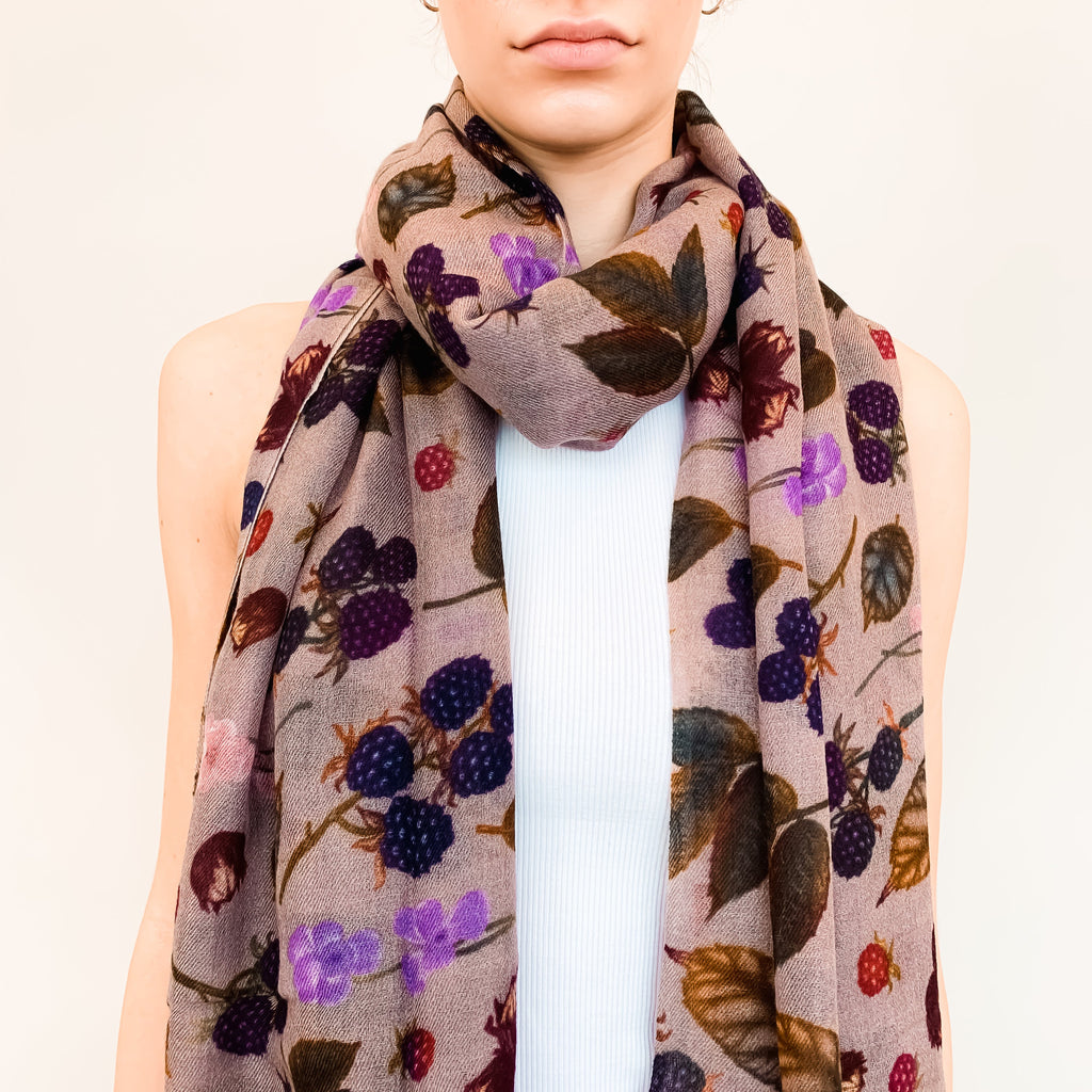 BERRY CASHMERE SCARF