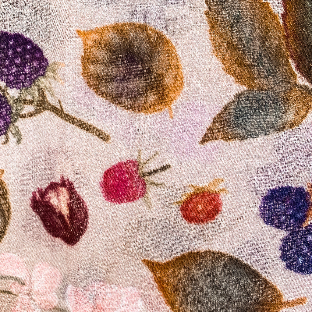 BERRY CASHMERE SCARF