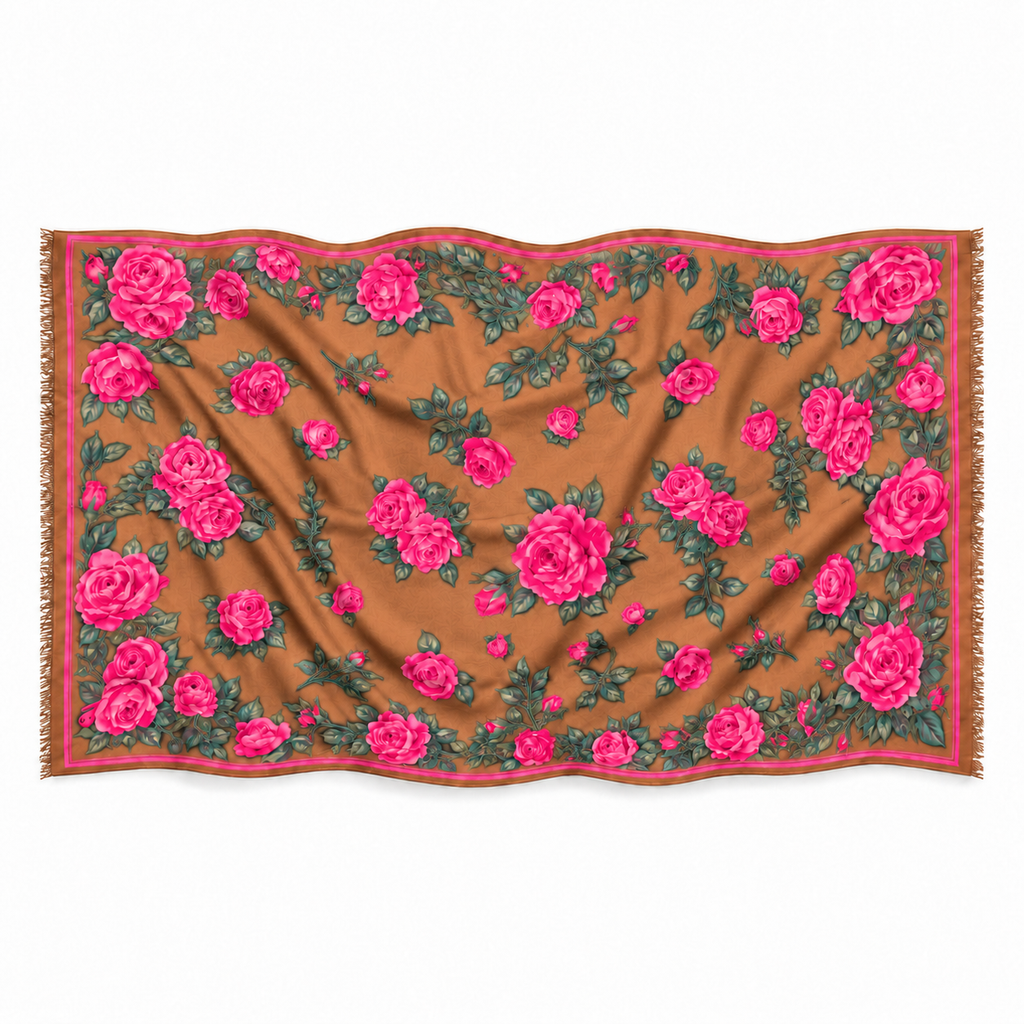 ROSALIA CASHMERE SCARF - OCHRE