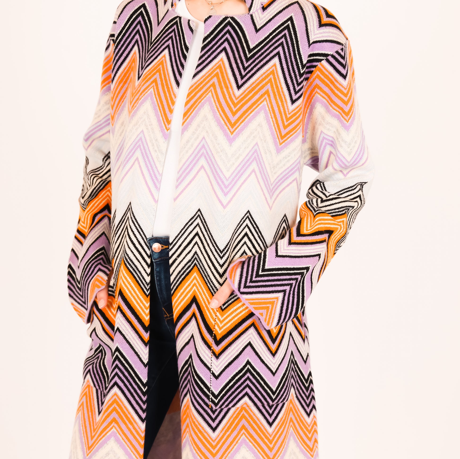 MAISON CARDIGAN - PINK/GREY