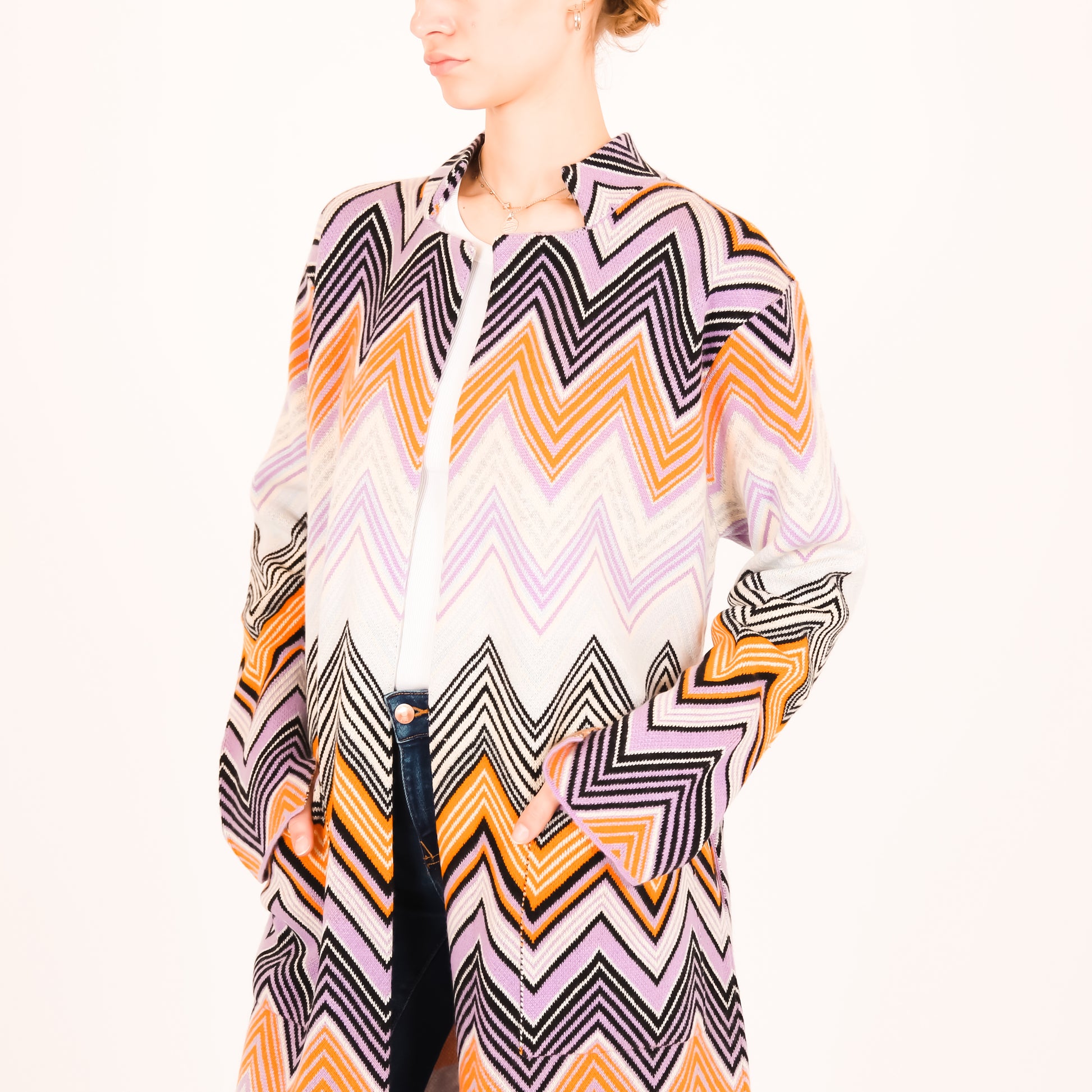 MAISON CARDIGAN - PINK/GREY