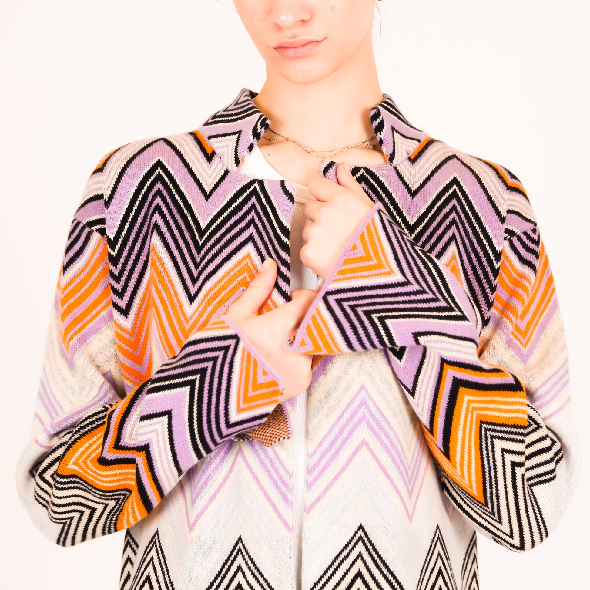 MAISON CARDIGAN - PINK/GREY