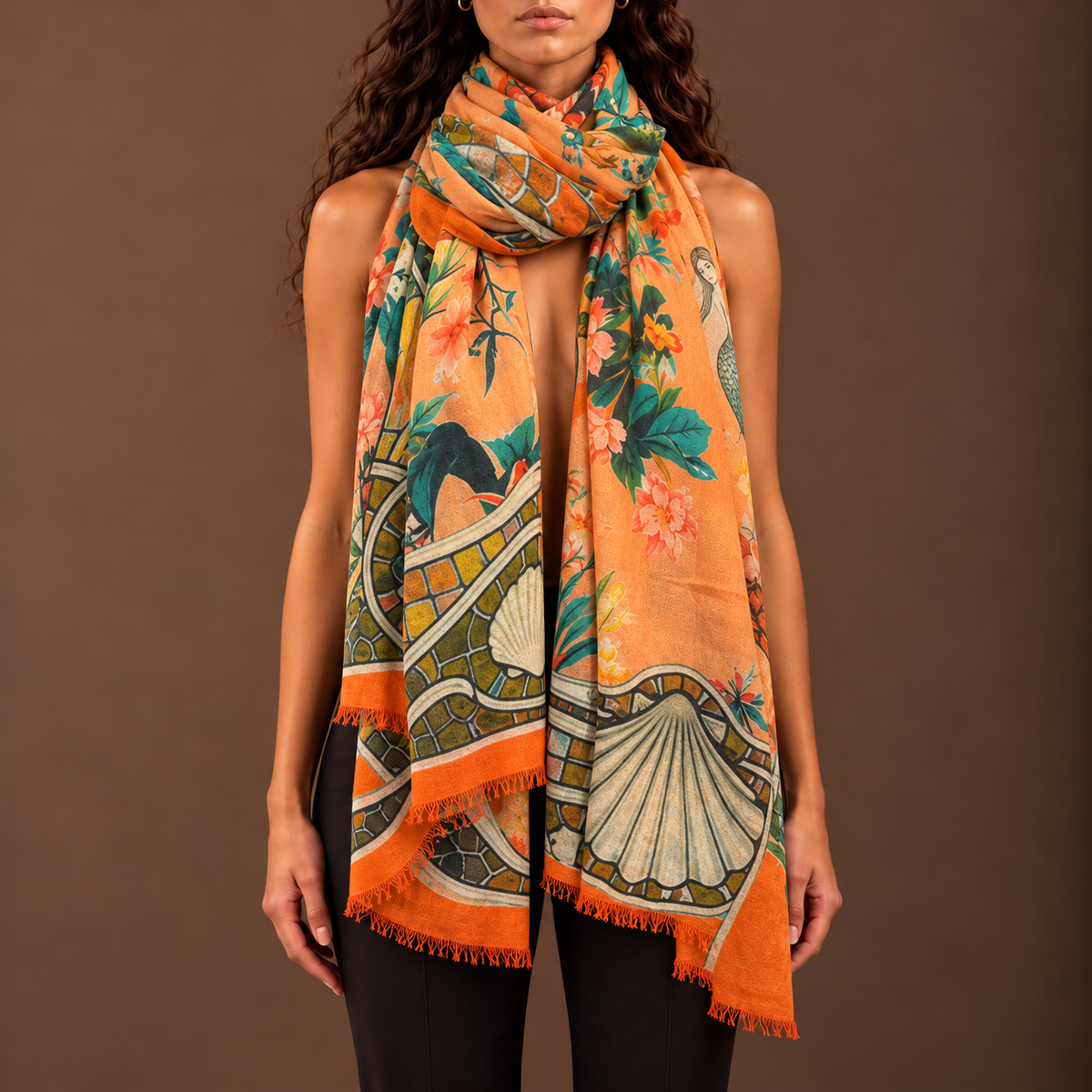 SEREN CASHMERE SCARF - LIGHT SEMOLINA