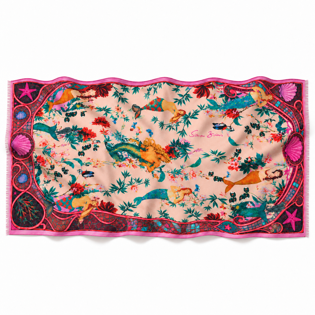 SEREN CASHMERE SCARF - LIGHT ROSE