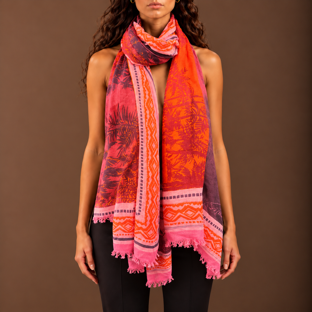 SOLEA CASHMERE SCARF - LIGHT ROSE