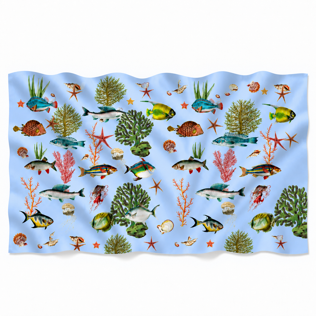 SHOAL CASHMERE SCARF - LIGHT BLUE