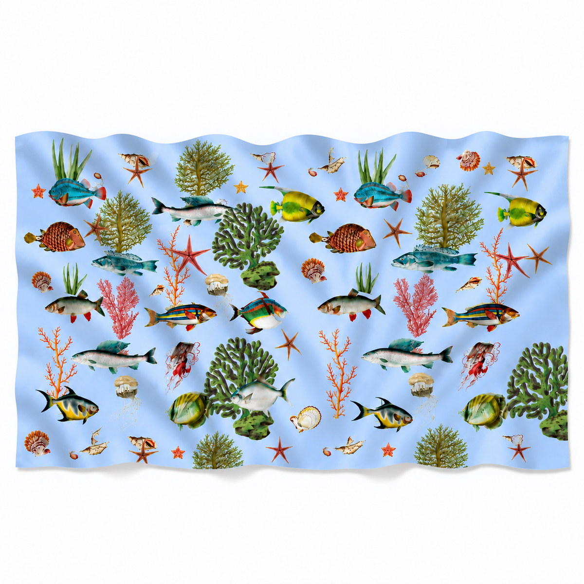 SHOAL CASHMERE SCARF - LIGHT BLUE