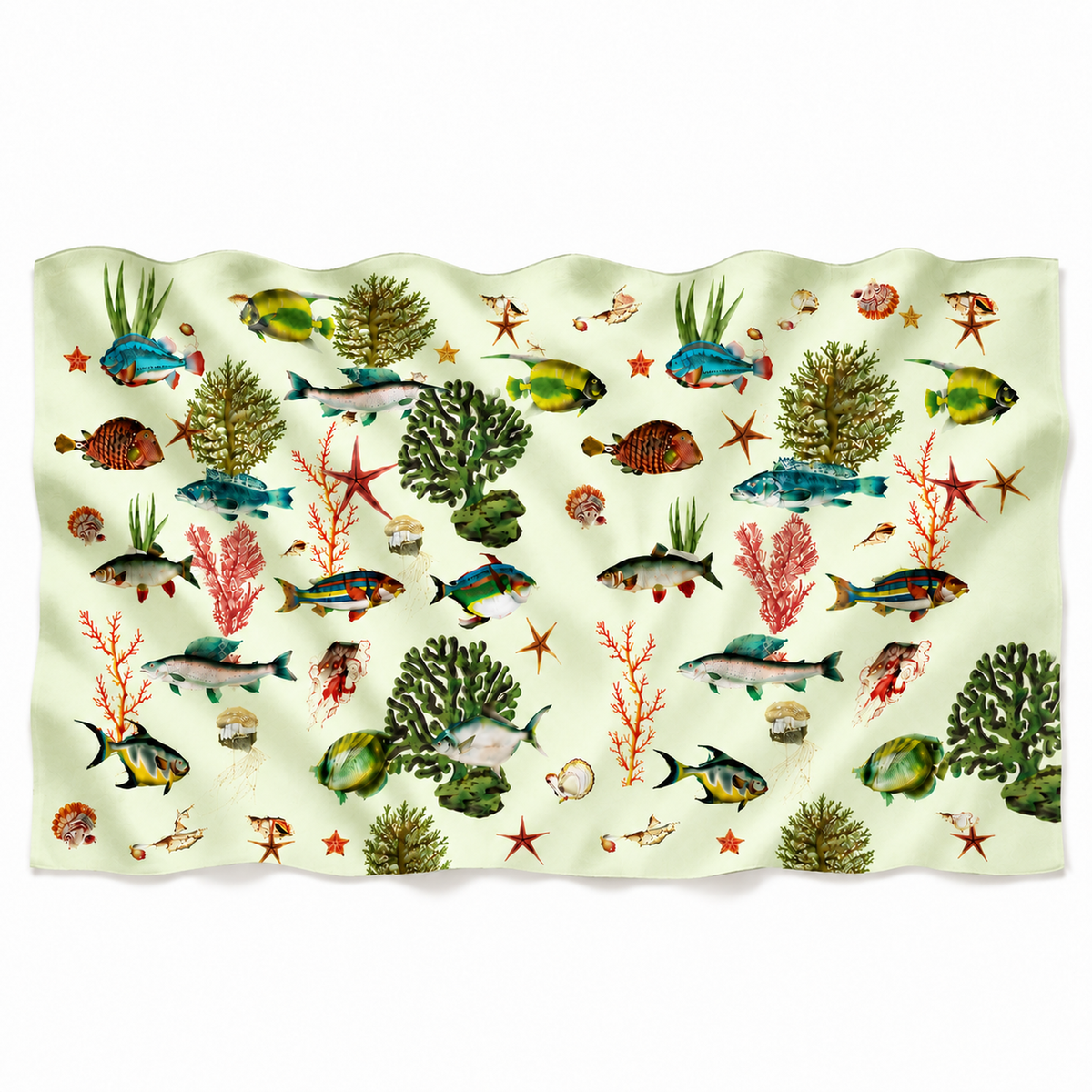 SHOAL CASHMERE SCARF - GREEN