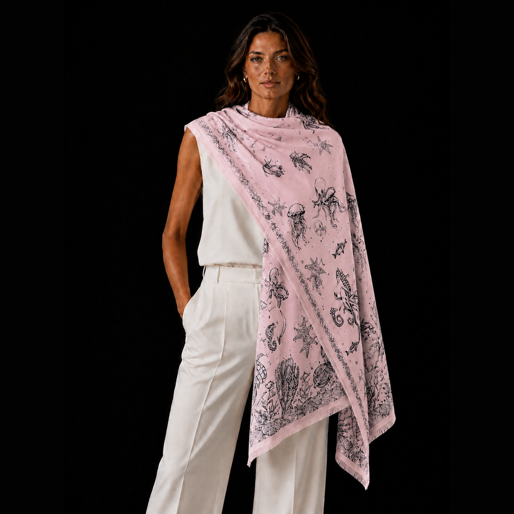 REEF FELTED CASHMERE SCARF - PIXIE