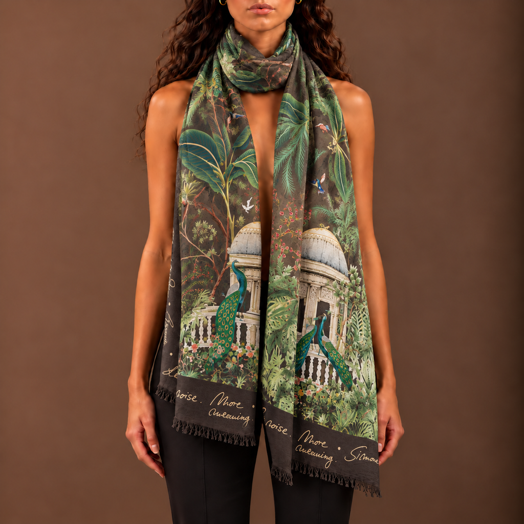 PEATEMPIO CASHMERE SCARF - COMPOST