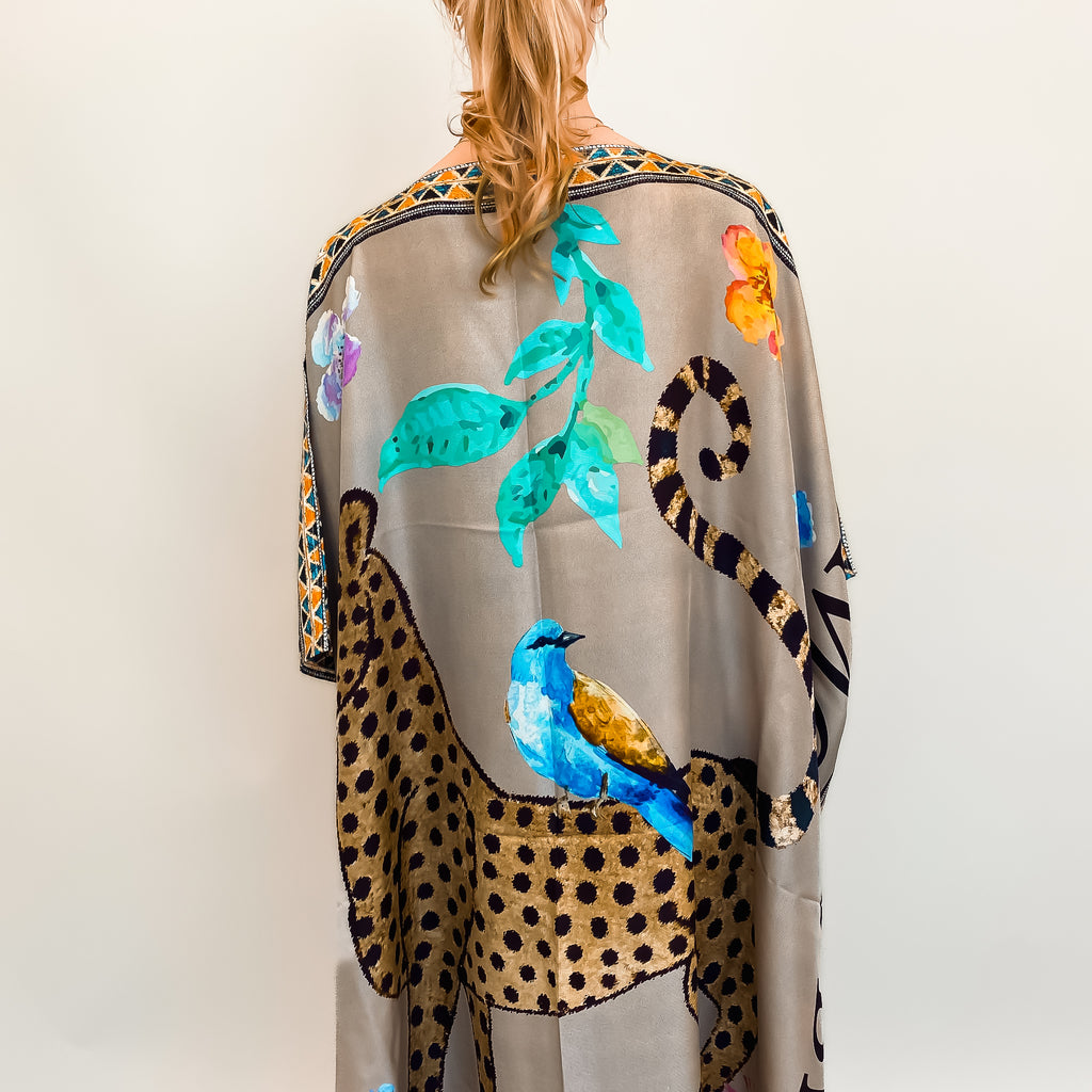 VENICE LEO SILK TUNIC - TAUPE